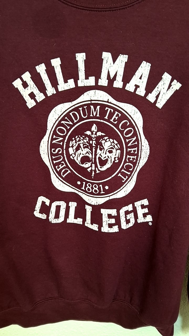 Hillman College Sweatshirt M Maroon