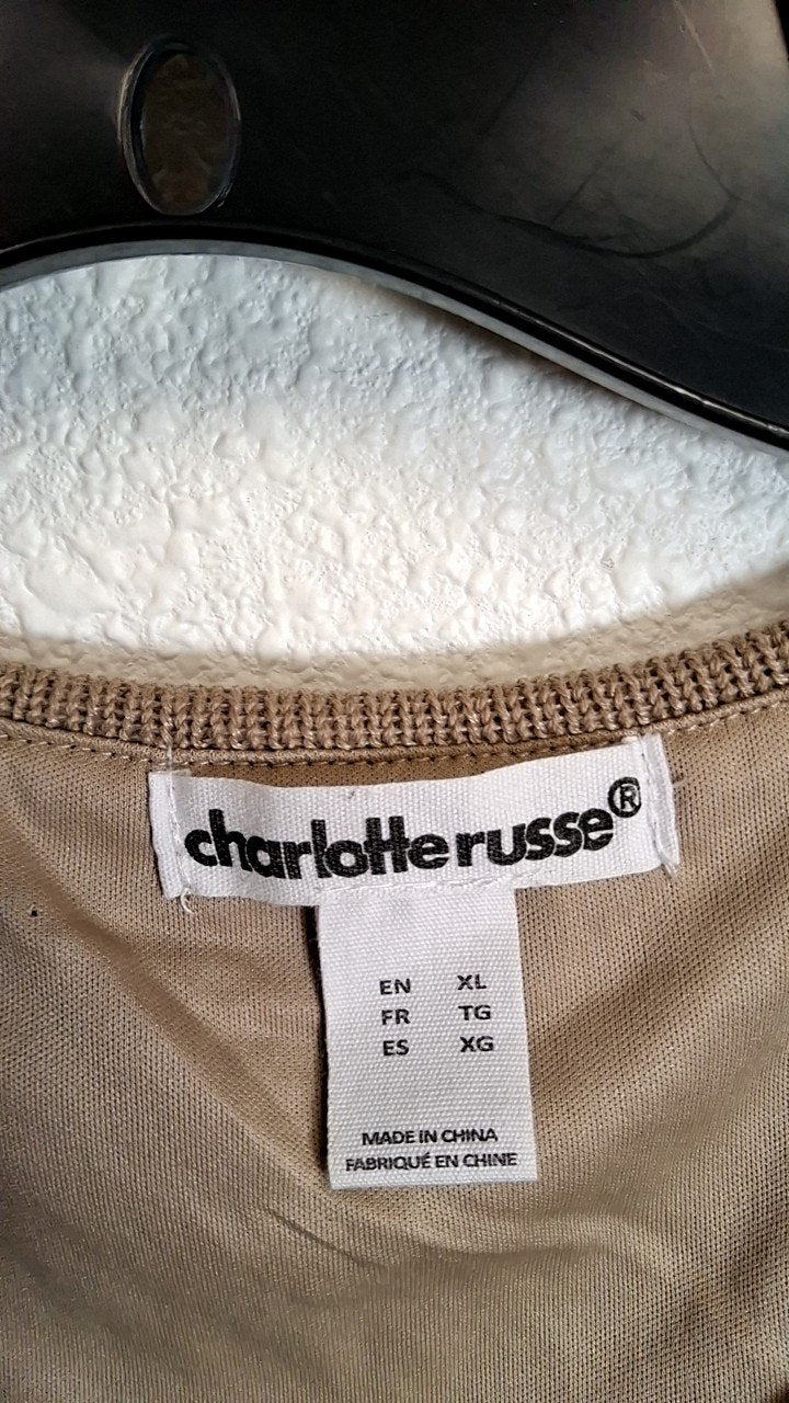 Charlotte Russe Dress XL Beige