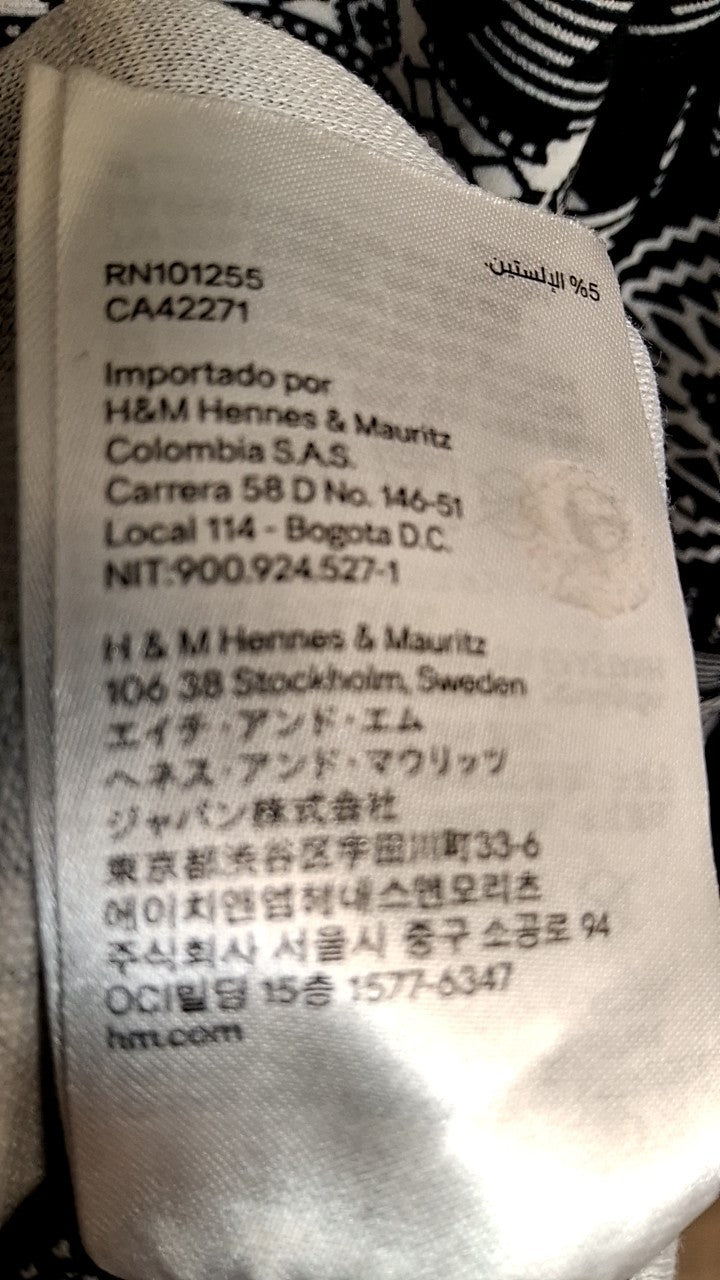 H&M Dress M Black and White