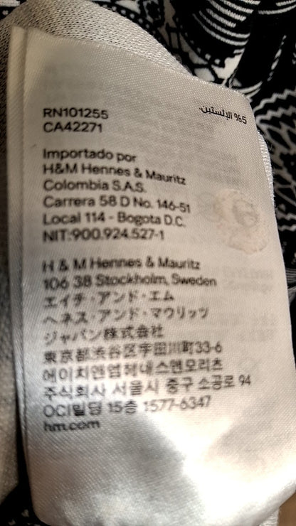 H&M Dress M Black and White