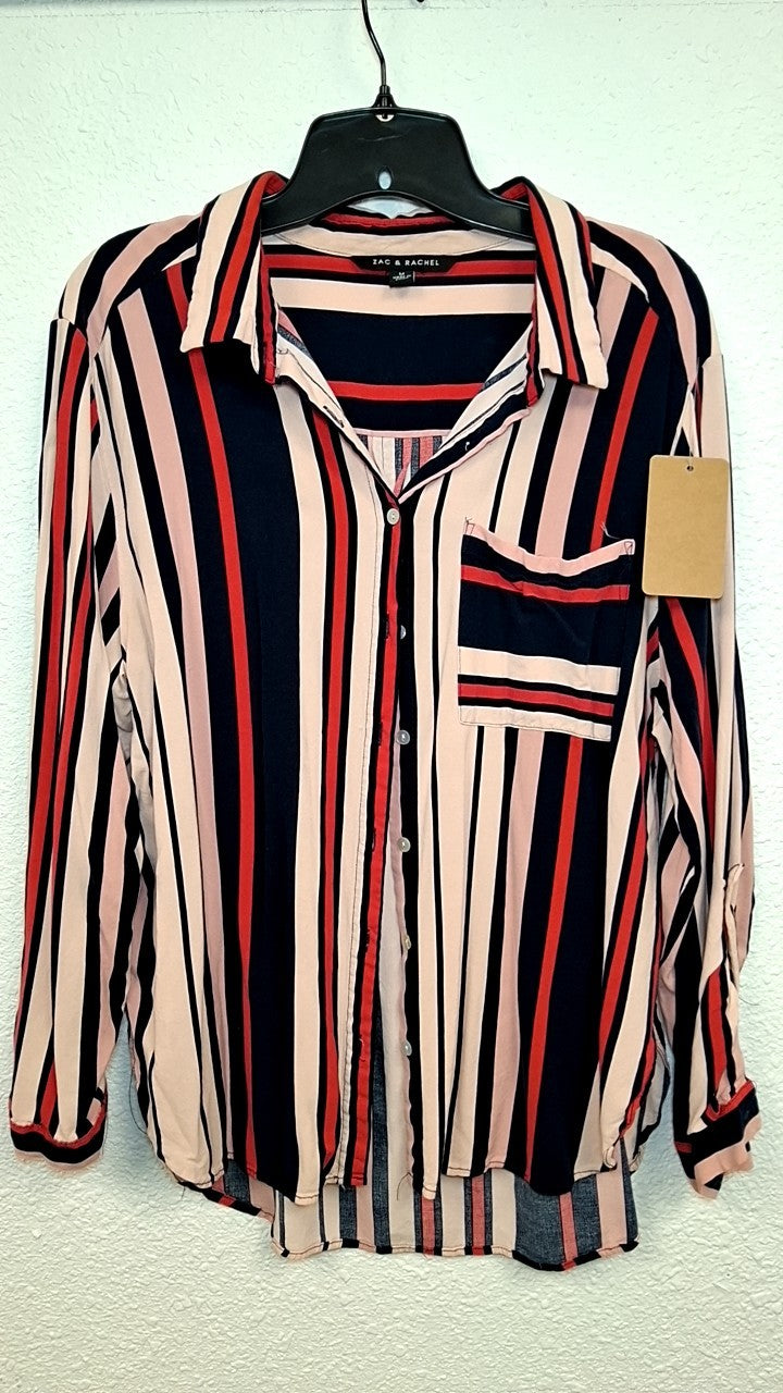 Zac & Rachel Shirt M Beige, Red, Navy Blue, Black
