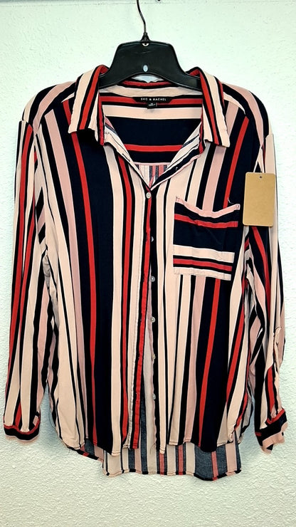 Zac & Rachel Shirt M Beige, Red, Navy Blue, Black