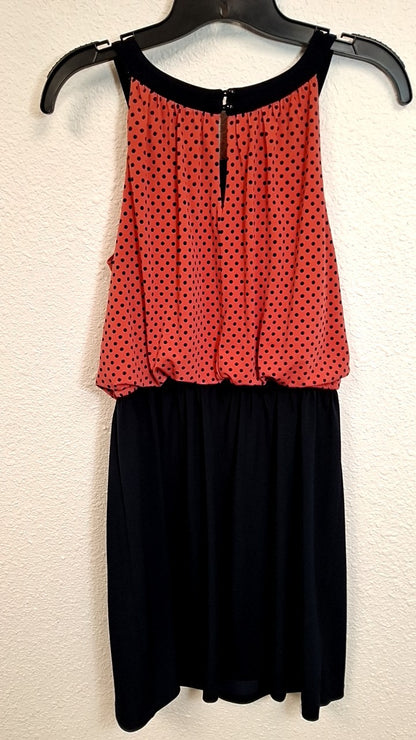 Enfocus Studio Dress 8 Coral and navy blue