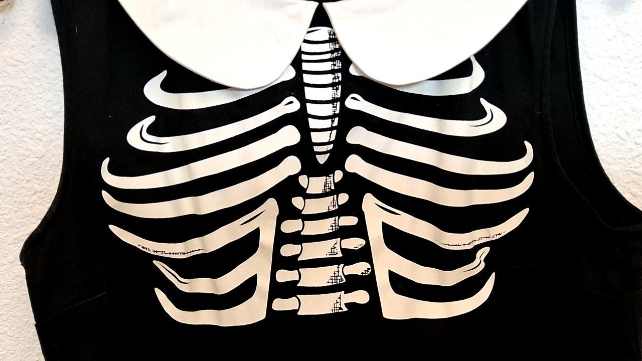 Smak Parlour Skelly Dress M Black and White