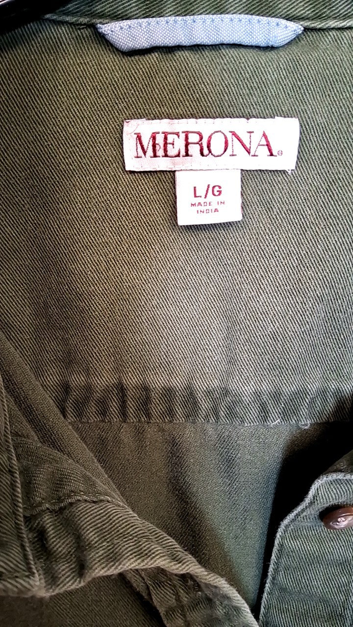 Merona Shirt L Green