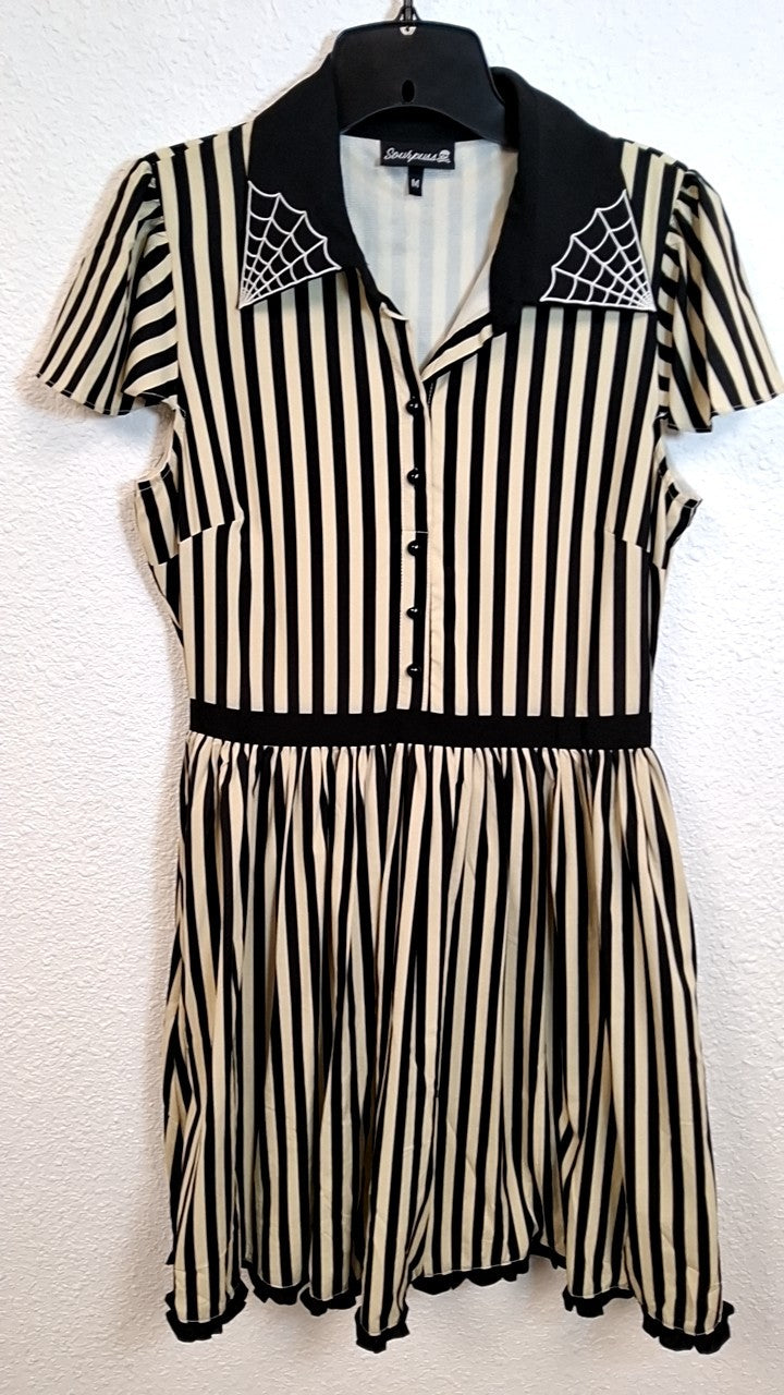 Sourpuss Dress M Black and White