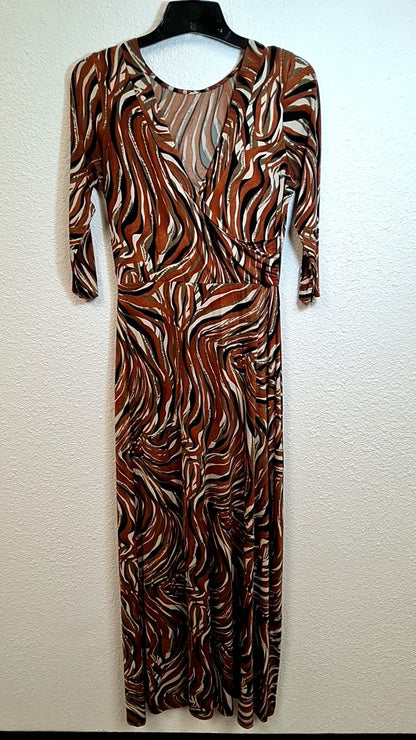 Haute Collections Dress M Multicolored (primarily brown, beige, black, and white)