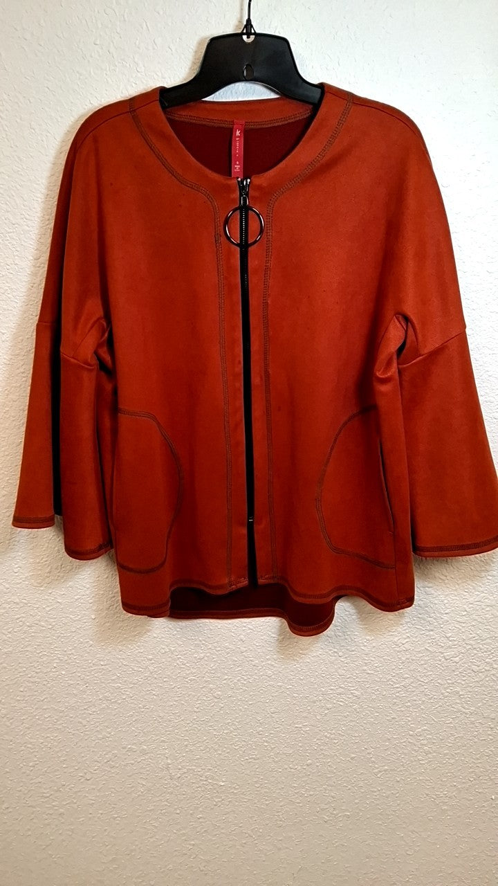 IC by Connie K Jacket S Rusty Orange