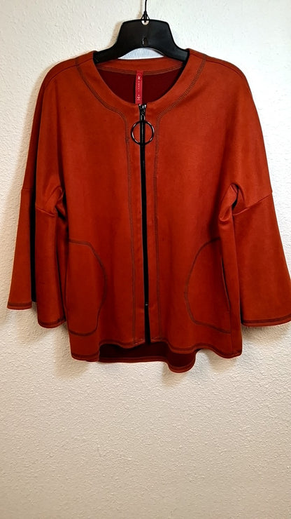 IC by Connie K Jacket S Rusty Orange