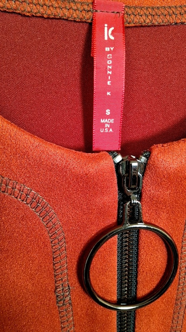 IC by Connie K Jacket S Rusty Orange