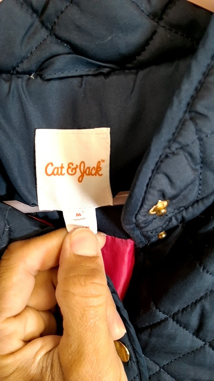 Cat & Jack Puffer Jacket M Navy Blue