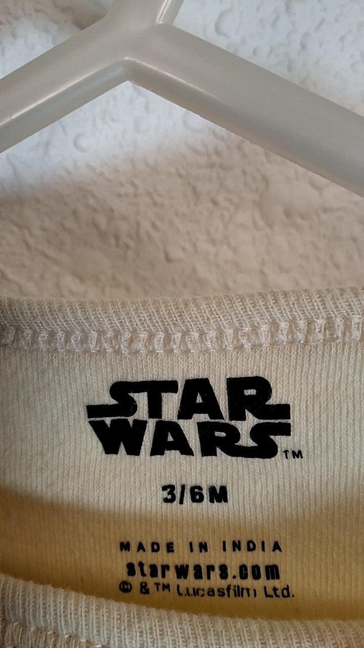 Star Wars Onesie 3/6m Cream