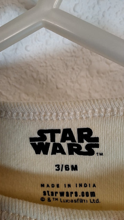 Star Wars Onesie 3/6m Cream