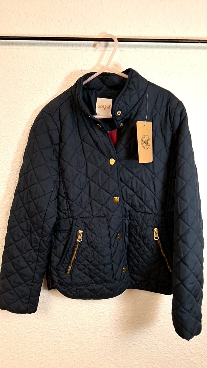 Cat & Jack Puffer Jacket M Navy Blue