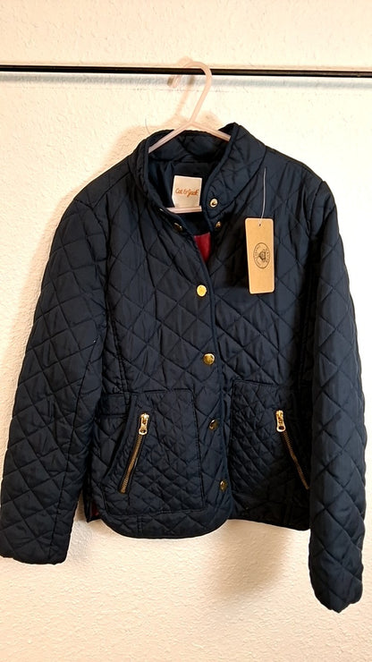 Cat & Jack Puffer Jacket M Navy Blue