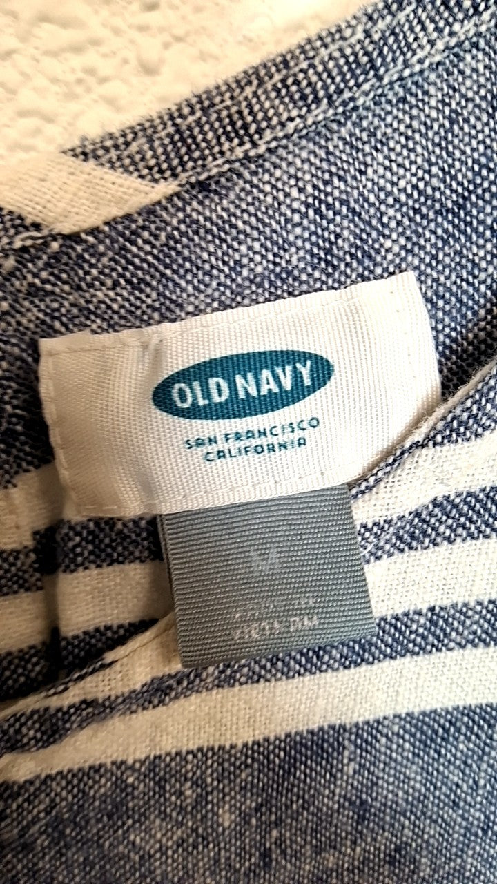 Old Navy Dress M Blue and white