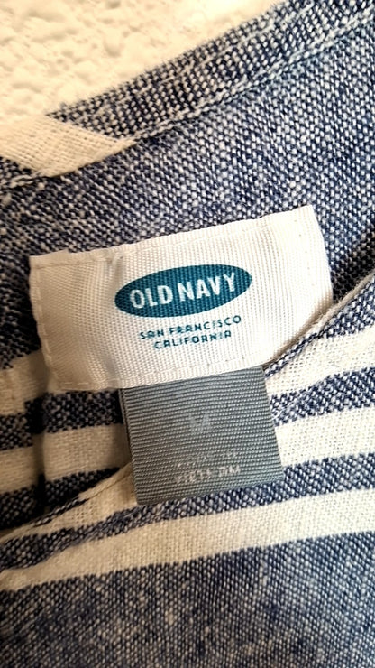 Old Navy Dress M Blue and white