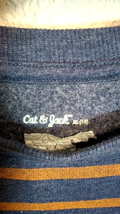 Cat & Jack Sweater XL(14) Navy/Orange