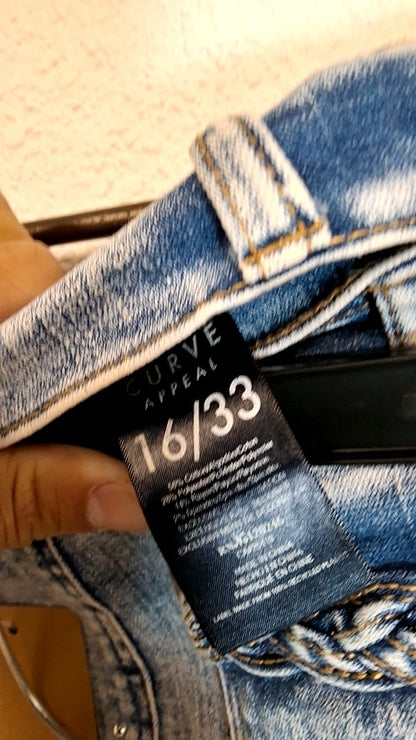 Curve Appeal Jeans 16 Light Blue