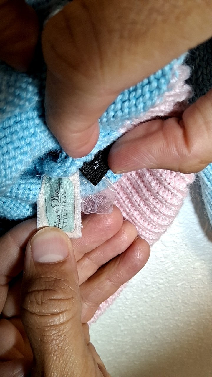 Aino & E Sweater S Blue and Pink