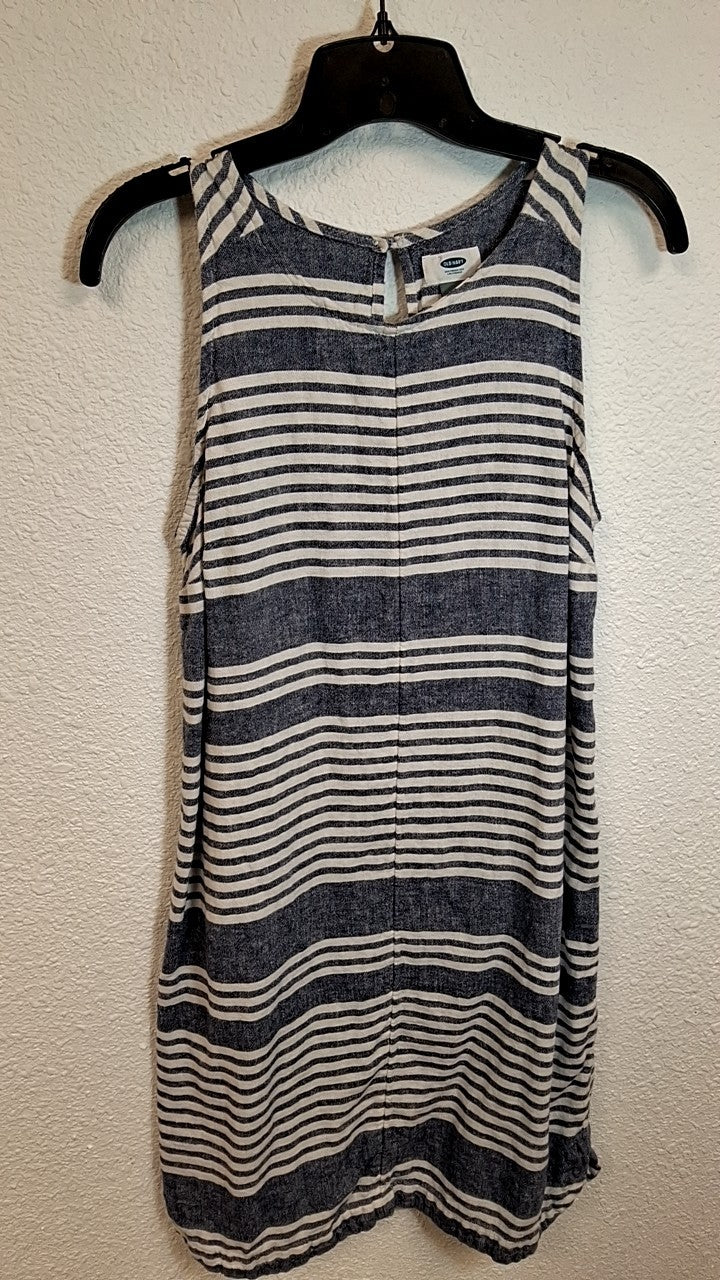 Old Navy Dress M Blue and white