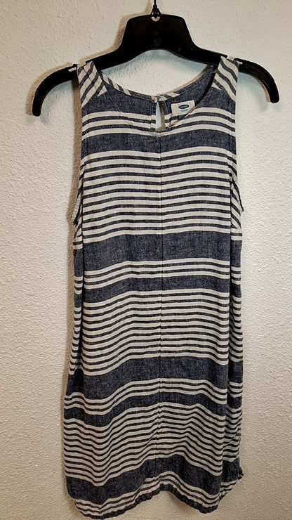 Old Navy Dress M Blue and white