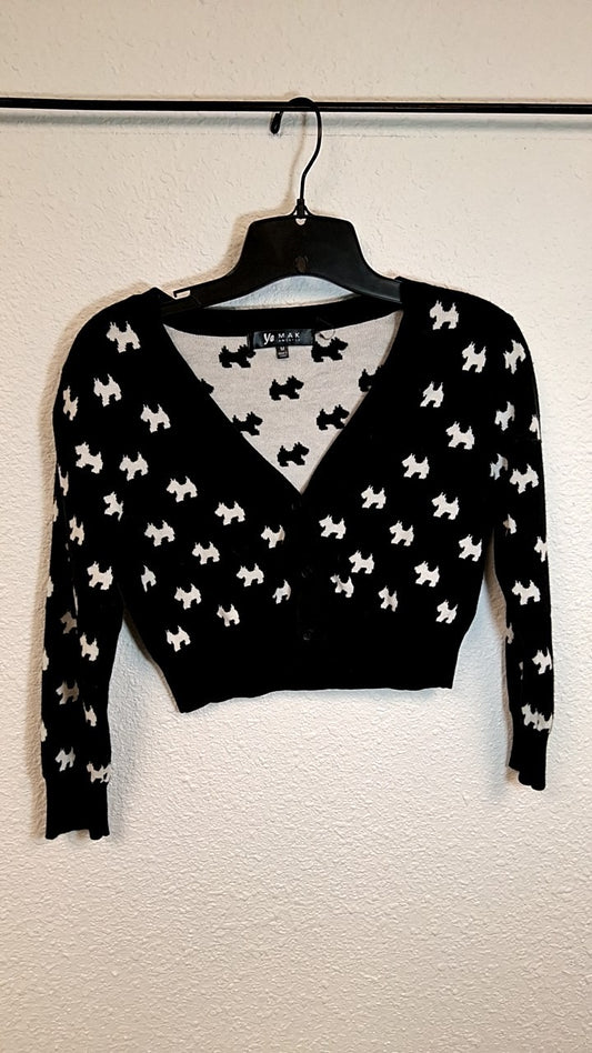YeMak Sweater M Black and White