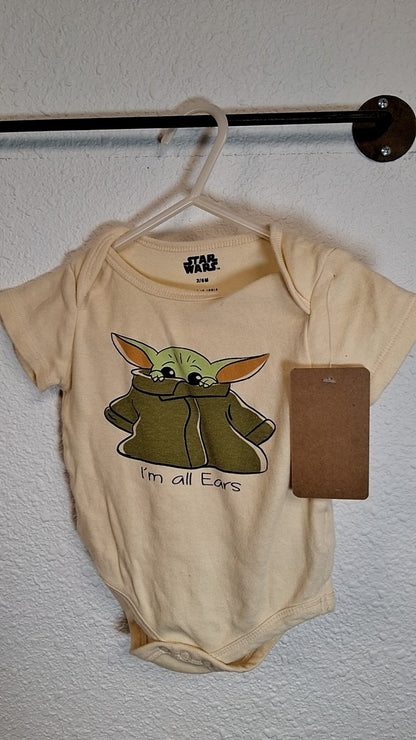 Star Wars Onesie 3/6m Cream