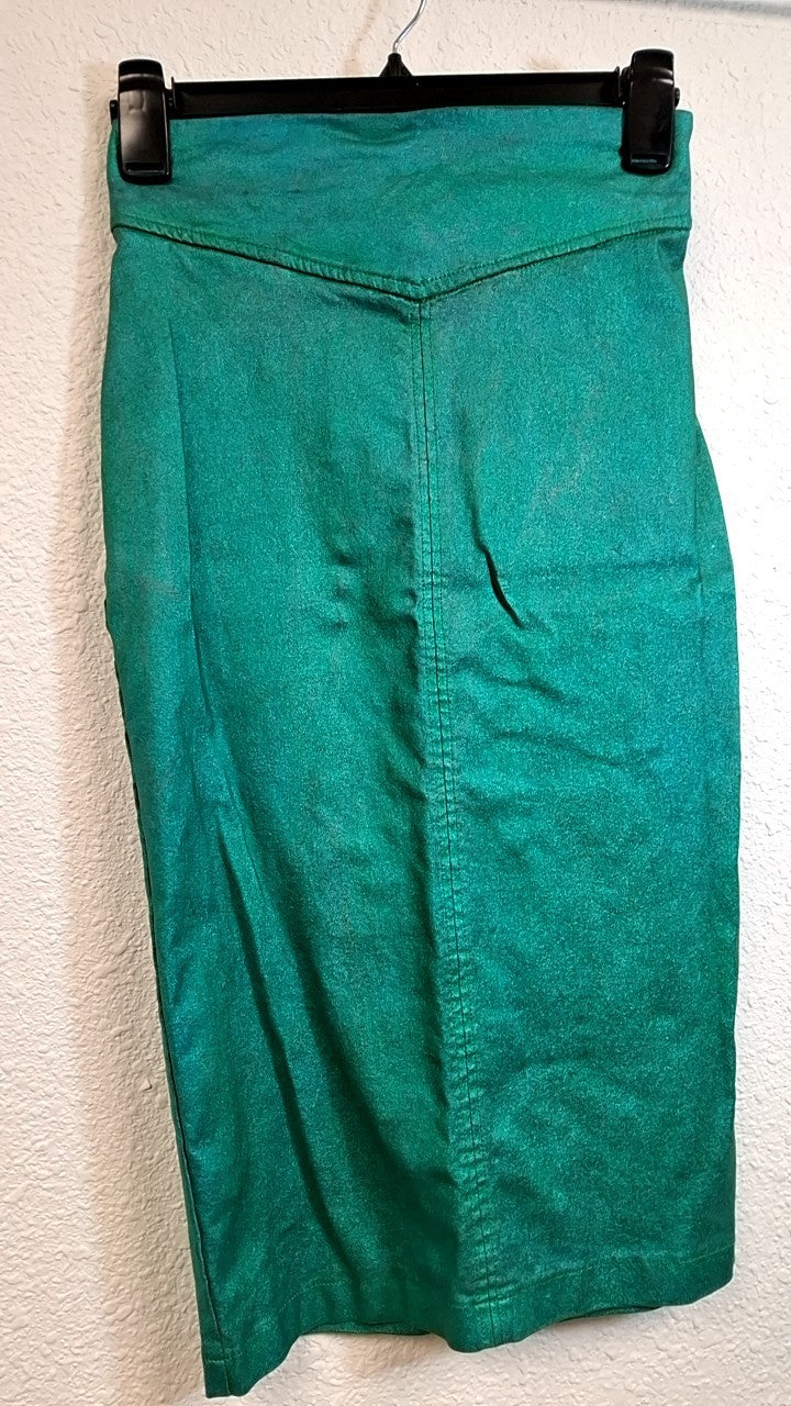 Boulevard Nights Pencil Skirt S Teal