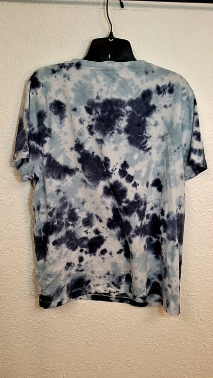 Danskin T-Shirt XL Blue Tie-Dye