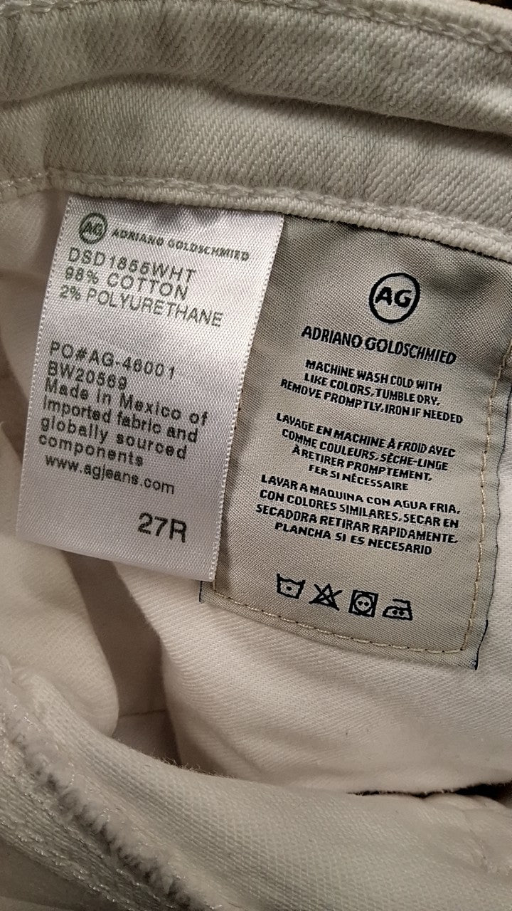 Adriano Goldschmied Jeans 27R Cream/Off-white