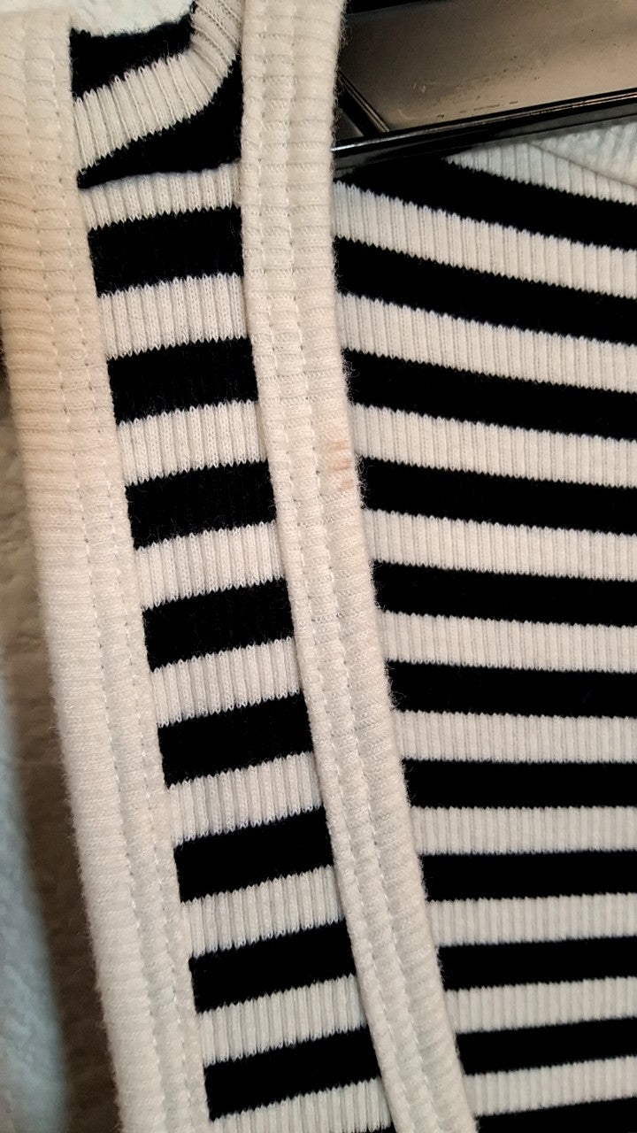 Divided Maxi Dress M Black and White
