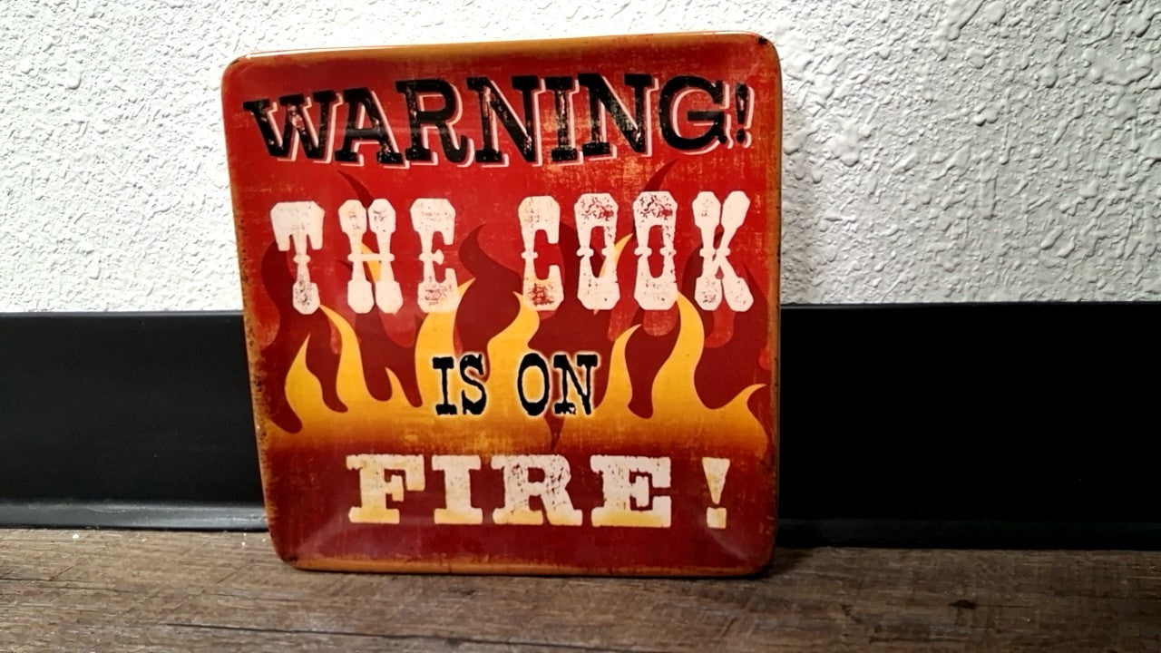 Warning! The Cook is on Fire! Plate