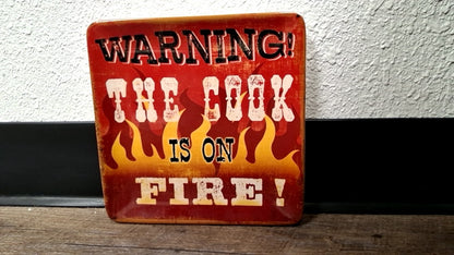 Warning! The Cook is on Fire! Plate