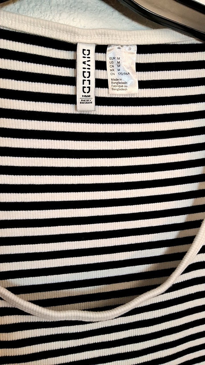 Divided Maxi Dress M Black and White
