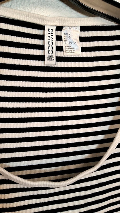 Divided Maxi Dress M Black and White