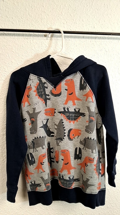 Gymboree Hoodie 5T Gray with black and orange