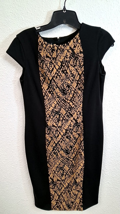 Jones New York Pencil Dress 8 Black and Tan