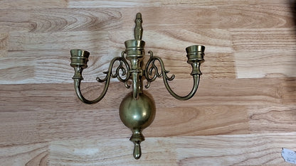 Solid Brass 3X Candlestick Holder