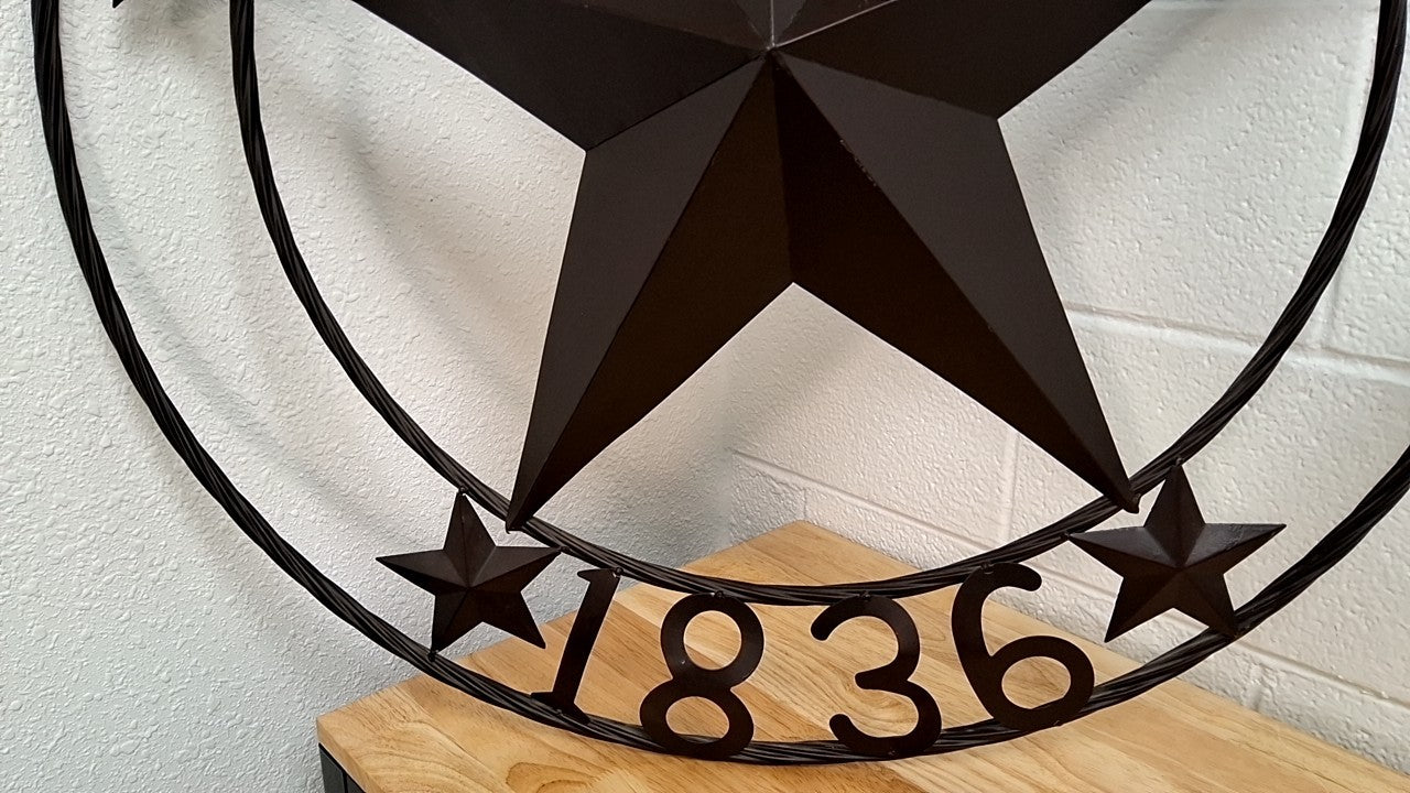 Texas 1863 Wall Decor 36"