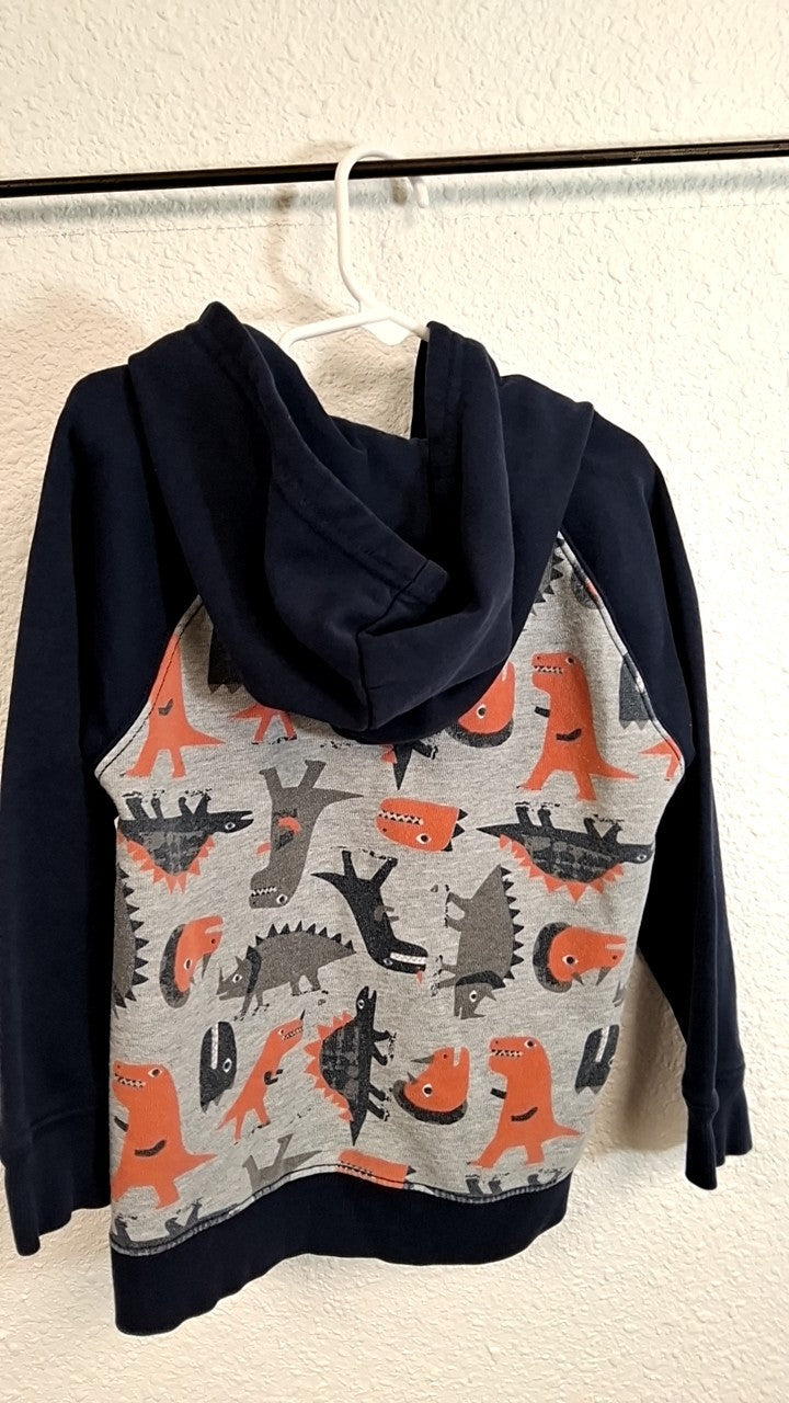 Gymboree Hoodie 5T Gray with black and orange