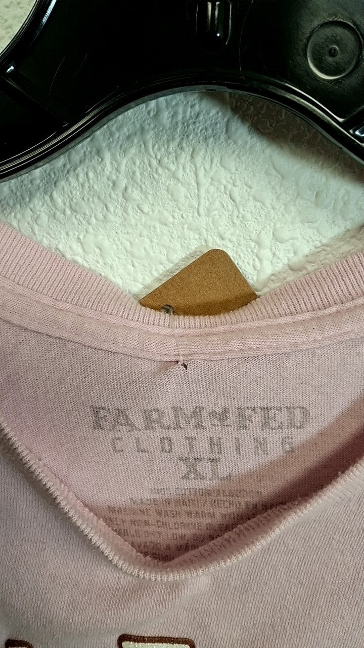 FARM FED T-Shirt XL Pink