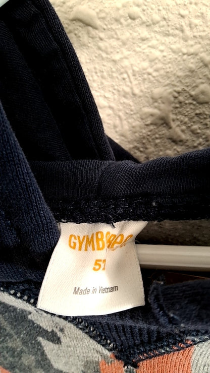 Gymboree Hoodie 5T Gray with black and orange