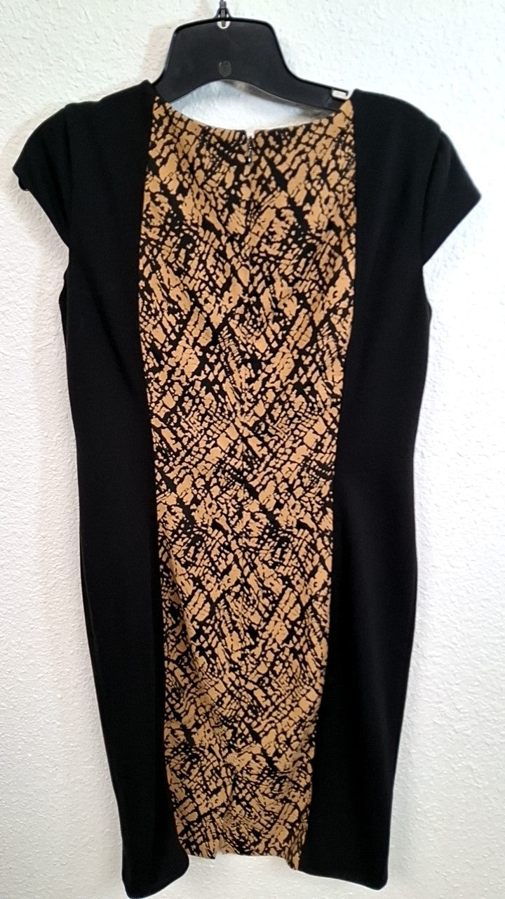 Jones New York Pencil Dress 8 Black and Tan