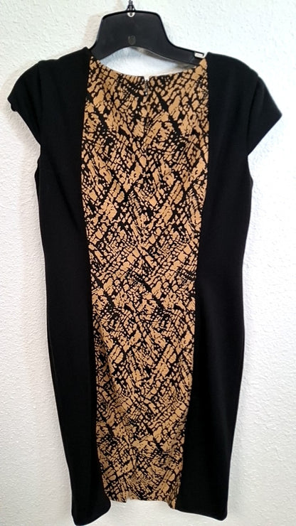 Jones New York Pencil Dress 8 Black and Tan