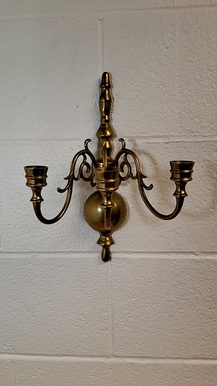 Solid Brass 3X Candlestick Holder