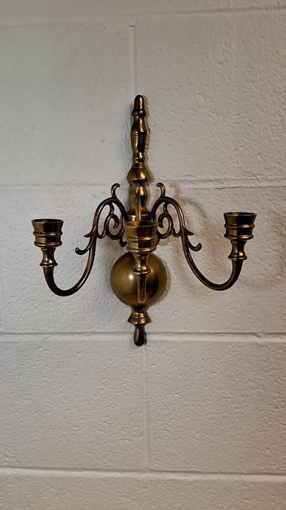Solid Brass 3X Candlestick Holder