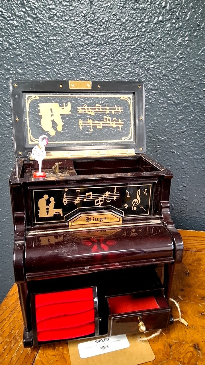 Kings Upright Piano Music Jewelry Box