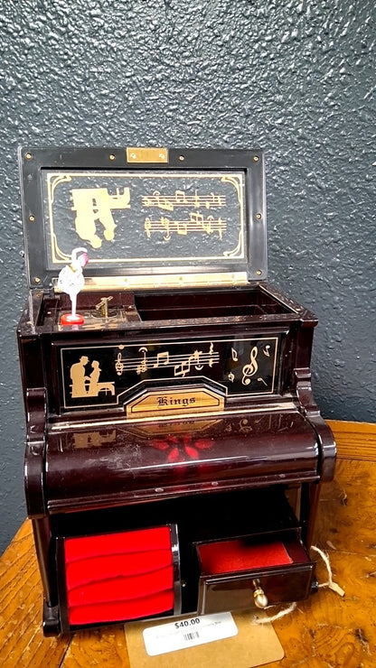 Kings Upright Piano Music Jewelry Box
