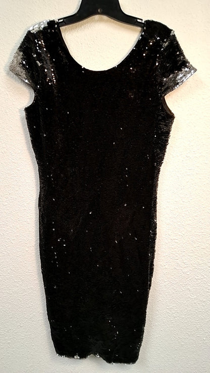 Renn Dress XL Black with silver sequins